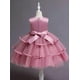 thumbnail image 4 of Girls Princess Dress Sleeveless Flower Embroidery Tutu Dress Performance Dress Wedding Flower Girls For Evening Birthday #5810, 4 of 5