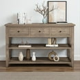 thumbnail image 2 of Tcbosik Vintage Console Table with 3 Drawers & Open Shelf, 47.2" Storage Sofa Table for Entryway, Living Room, or Bedroom, Wash Gray, 2 of 7