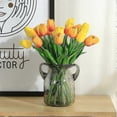 thumbnail image 2 of 20 real touch artificial tulip flowers, fake tulip wedding bouquets, 2 of 5
