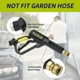 thumbnail image 3 of POHIR Pressure Washer Gun and Hose 3600 PSI, Pressure Washer Hose 50ft and Gun, 3/8" Quick Connect Swivel, M22 15mm/14mm Fittings, 30" Extension Wand & 7 Nozzle Tips - for Home & Outdoor Cleaning, 3 of 9