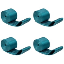 4 Pack Winch Straps 4" x 13' Blue Heavy Duty Tie Down w/Sewn Loop WLL# 6,670 lbs | 4 Inch Cargo Control for Flatbed Truck Utility Trailer