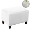 thumbnail image 2 of CHOK 2024 Elastic Storage Ottoman Slipcovers Checked Rectangle Footrest Sofa Cover Washable Removable Footstool Protector, 2 of 6
