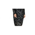thumbnail image 3 of INC International Concepts Women's Printed Mesh Bodycon Dress Black Size Petite Small, 3 of 3