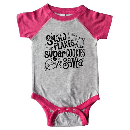 

Inktastic Christmas Snowflakes Sugar Cookies and Santa Gift Baby Boy or Baby Girl Bodysuit
