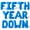 Blue, variant on Letter Balloons - FIFTH YEAR DOWN 16" Inch Alphabet Letters Foil Mylar Balloon 5th Birthday Party Banner (White)