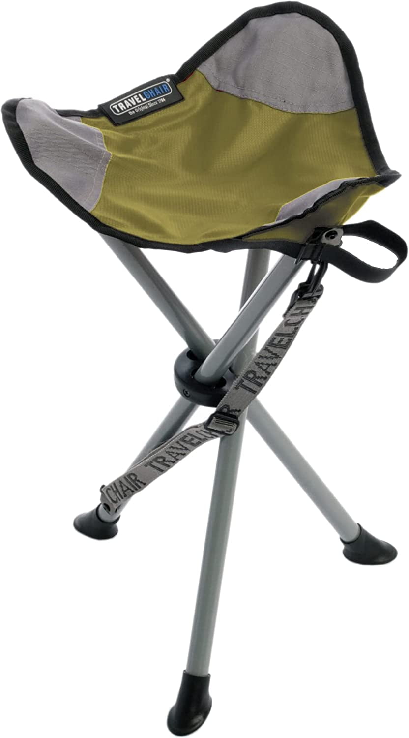 TravelChair Original and Big Slacker Chair, Super Compact, Folding Tripod Camping Stool