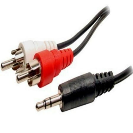 Universal Series Audio 6 FT. Value-Series Audio Y-Adapter Cable - Male Mini-phone stereo 3.5mm to 2 Male RCAs ()