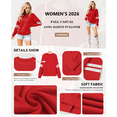 thumbnail image 4 of CURBODO Women's Striped Varsity Sweatshirt Oversized Long Sleeve Crewneck Pullover Fall Casual Tops, 4 of 6