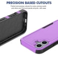 thumbnail image 2 of Allytechgroup Compatible for Apple iPhone 16, Rugged Shockproof Military Grade Protection Dual Layers Hard PC TPU Phone Case for iPhone 16, Purple, 2 of 5