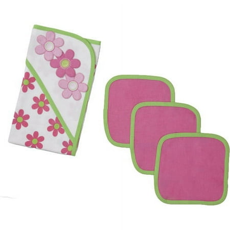 Gerber Newborn Girls' 4 Piece Hooded Tow