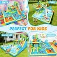 thumbnail image 6 of Veeboto Bounce House for 3-12 Years, Inflatable Water Slide with Climbing Wall, Ball Pool, Water Guns, Basketball Hoop, Ring Toss Game, Indoor/Outdoor Dinosaur-Themed Kids Bouncy Castle with Blower, 6 of 7