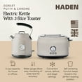 thumbnail image 2 of Haden Dorset 2 Slice Wide Toaster & Electric Water Kettle, Putty & Chrome, 2 of 12