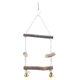 thumbnail image 5 of Percha de columpio de madera, estante de pie, cuerda de algodón colgante para morder, masticar, juguete para pájaros, suministros para loros, accesorio, 5 of 8