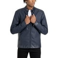 thumbnail image 5 of X RAY Jeans Men's PU Racer Jacket with Faux Shearling Lining, Navy, L, 5 of 8