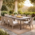 thumbnail image 5 of Benjara Neji 87" Dining Table- Burnt Brown Eucalyptus Wood Frame- Plank Top, 5 of 10