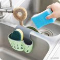 thumbnail image 4 of LLC Green Hanging Saddle Sink Kitchen Sponge Holder Soap Drainer Storage Box Drain Basket, 4 of 5