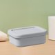 thumbnail image 5 of Distribuidor de jabón de silicona gris con tapa, portátil multifuncional para viajes al aire libre, caja de jabón de plástico con drenaje, 5 of 6