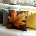 thumbnail image 3 of Autua Autumn Maple Leaves Throw Pillow Covers, Colorful Leaves Colorful Background Cushion Cover Digital Blended Hidden Zipperl Decorative Pillowcases for Hair Skin Square 22x22in, 3 of 5