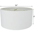 thumbnail image 4 of 16x16x9 Hardback Shallow Drum Lampshade Light Oatmeal Linen Fabric, 4 of 5