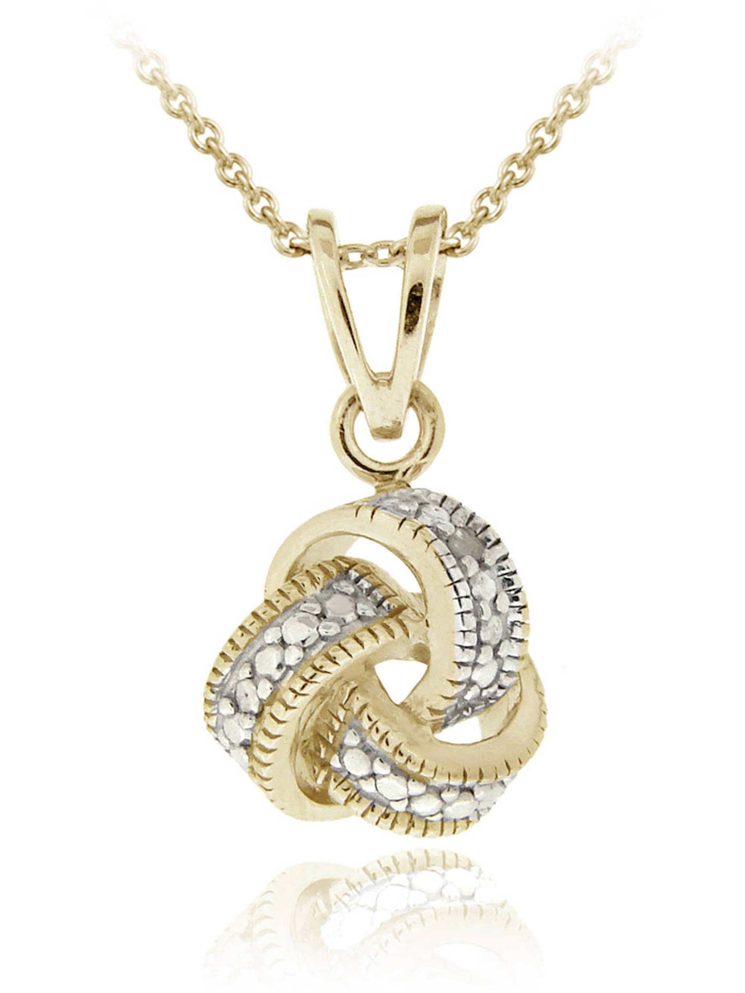 Diamond Accent GoldTone Love Knot 18" Necklace and
