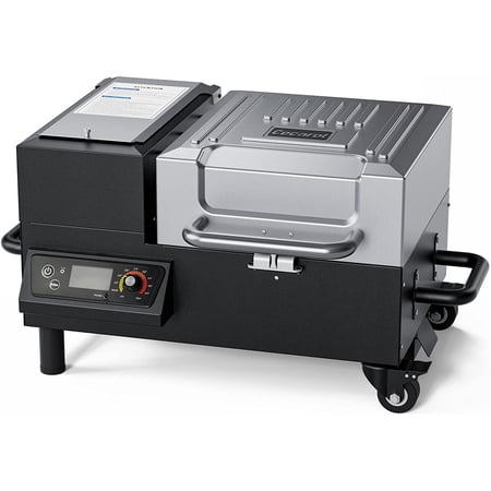 CECAROL 250 Sq Portable Smoker Grill, Tabletop 8 in 1 BBQ Grill with 2-Layer Cooking Racks, Auto Control