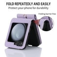 thumbnail image 5 of Allytechgroup Galaxy Z Flip 6 Case with Wallet for Girls Women, RFID Blocking Detachable Shoulder Strap Cards Holder Slim Case Cover for Samsung Galaxy Z Flip6, Lightpurple, 5 of 7