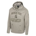 thumbnail image 3 of Men's Colosseum Oatmeal Michigan State Spartans Big & Tall Operation Hat Trick Battalion Hoodie Sweatshirt, 3 of 4
