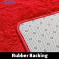 thumbnail image 3 of SUSUZI 5' x 7' Shaggy Area Rug, 2 Inch Thick Fluffy Plush Carpet with Non-Slip PVC Back, Soft Polypropylene Floor Rug for Bedroom Living Room Kids Room Home Décor, Red, 3 of 7