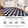 thumbnail image 5 of ZENELESS 8x10 Fluffy Rug for Living Room,Black and White Checkered Shaggy Soft Anti-Skid High Pile Carpet for Boys Girls Teen Room Dorm Home Decor, 5 of 7