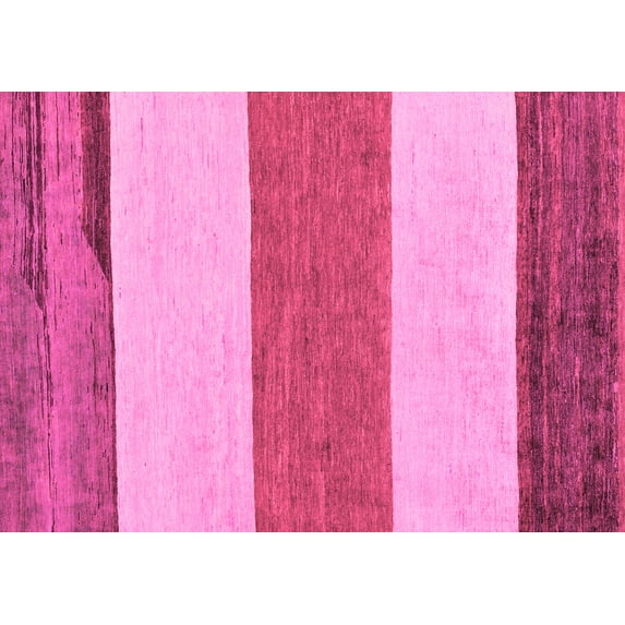 Ahgly Company Indoor Rectangle Solid Pink Modern Area Rugs, 2' x 3'