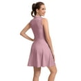 thumbnail image 5 of Hanerdun Womens Tennis Dress with Shorts & Pockets Sleeveless Athletic Golf Dress Activewear Pink M, 5 of 8