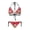 Snowman Print with Snowflake, variant on Uourmeti Women's Halter Triangle Bikini Set - Christmas Lights & Snowflake Print Sexy Tie Side Two Piece Swimsuit for Beach Vacation & Pool Party