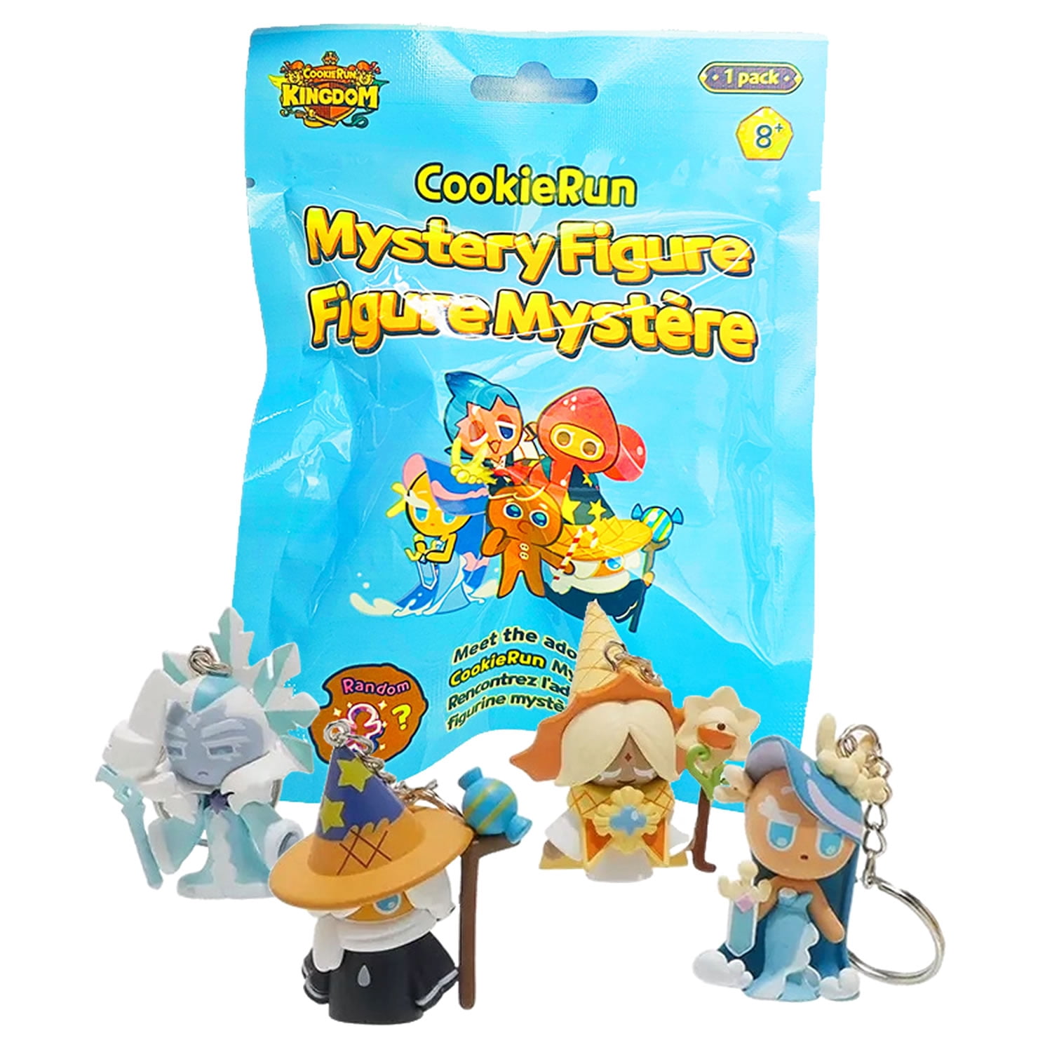 Official Cookie Run Kingdom Mystery Figurine Keychain Blind Bag (3-Pack)