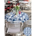 thumbnail image 5 of Outdoor Tablecloth with Umbrella Hole for Patio/Picnic/Party/Camping, Gray Blue Coastal Waterproof Table Cloth Round Cover Washable, Summer Beach Octopus Shark Ocean Starfish (Dia 54"), 5 of 8