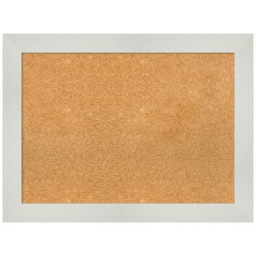 Amanti Art Natural Cork Board Framed Mosaic White Bulletin Board 32 in. x 24 in.