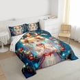 thumbnail image 3 of Homewish Cute Anime Girl Queen Comforter Set,Red Christmas Ball Bedding Sets,Happy New Year Bedding Comforter Set For Kids,Microfiber Bedroom Decor Reversible,3 Pieces, 3 of 8
