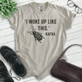 thumbnail image 2 of I Woke Up Kafka Shirt, Unisex Women's Men's Shirt, Kafka Shirt, Literature Shirt, Literary English Shirt, Light Silk Gray, 3X-Large, 2 of 6
