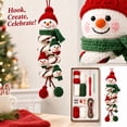 thumbnail image 4 of All‑inclusive DIY Crochet Kit for Multi Snowman Spiral Ornament Handcraft Supplies for Crafting Unique Christmas Tree Hanging Decor (C), 4 of 7