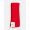 thumbnail image 4 of Scenario Women's Knit Oblong Scarf with Ribbed Trim, Brilliant Red, 4 of 4