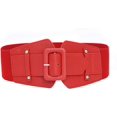 thumbnail image 1 of Zhengup Ceinture Extensible pour Femmes pour Robes Ceinture Rétro à Boucle Épaisse Ceinture Large Élastique Ceinture Resserrée 7.5cm Large, 1 of 7
