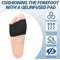 2 Pairs Metatarsal Pads with Gel Pad for Women and Men，Foot Pads