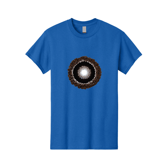 Coffee-Beans-Circle Mens Graphic Tee, 100% Cotton, Casual Summer Wear