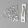 thumbnail image 2 of QianGlow Spiral Birthday Cake Candles, Long Thin Curved Candles for Wedding, Party Celebration, Cake Decorating Supplies (1 Pack),Silver, 2 of 5