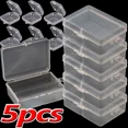 thumbnail image 3 of 1/5pcs Square Plastic Storage Box Transparent Acrylic Flip Cover Dustproof Mini Case Pill Jewelry Packaging Display Container 1pcs-Style01, 3 of 6