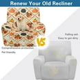 thumbnail image 4 of HELLHERO 1 Cushion Reclining Chair Cover Turkey Print Lazy Boy Recliner Covers That Stay in Place with Storage Pockets, Home Decor for Thanksgiving, Orange, 4 of 8