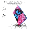 thumbnail image 3 of Fire HD 10 Case 2017 7th Generation, Fire HD 10 2015 Case, Allytech Slim Fit Smart Shell Auto Sleep Wake Shockproof Pencil Holder Cards Pocket Wallet Case Cover for Amazon Fire HD 10.1",Blue Butterfly, 3 of 8