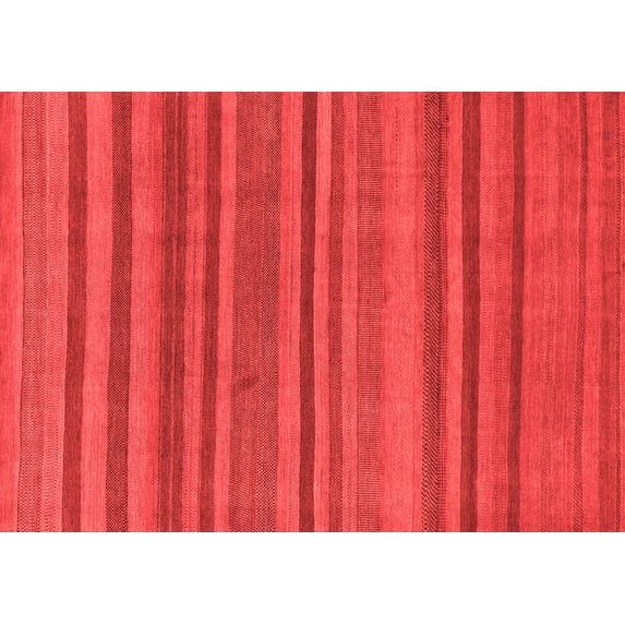 Ahgly Company Indoor Rectangle Oriental Red Modern Area Rugs, 7' x 10'