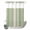 Green, variant on Small Stall No Hook Shower Curtains Burnt Orange White Stripe Waterproof Shower Curtain Set Modern Rustic Vertical Striped Bath Curtains for Bathroom Decor with See Through Top Window 36x72 Inch