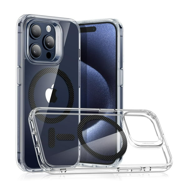 Funda de teléfono ESR para iPhone 15 Pro Max con MagSafe, fibra de carbono