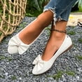 thumbnail image 5 of Samdudou Ballet Flats for Women Pointed Closed Toe Slip On Dress Shoes Large Bowknot Detail with Rhinestone Accent for Wedding Party, 5 of 9